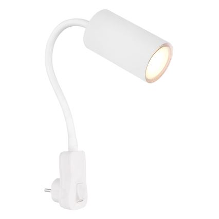Globo - Vægspot til stikkontakt 1xGU10/35W/230V hvid