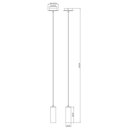 Globo - Pendel 1xGU10/35W/230V sort