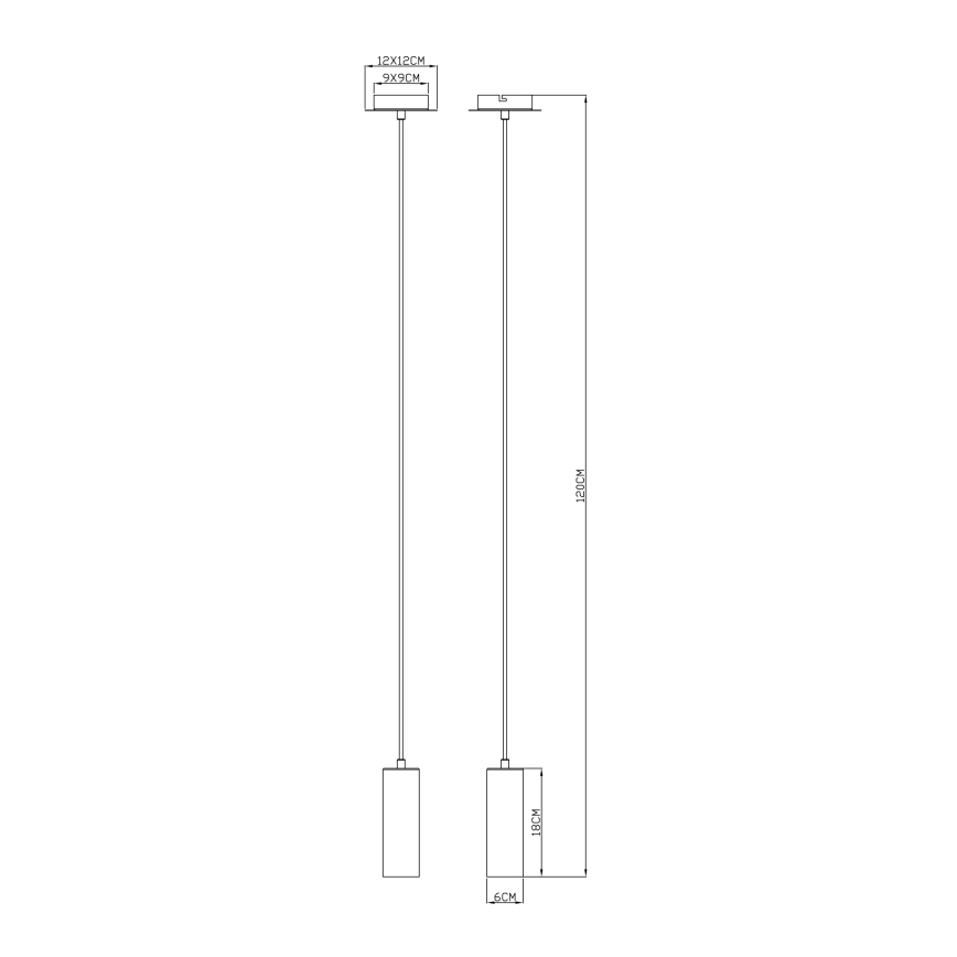 Globo - Pendel 1xGU10/35W/230V sort