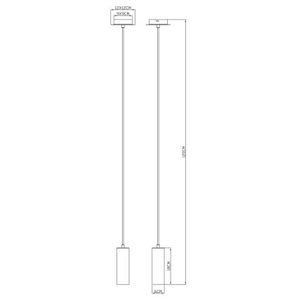 Globo - Pendel 1xGU10/35W/230V hvid