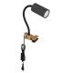 Globo - Fleksibel lampe med klemme 1xGU10/25W/230V sort/brun