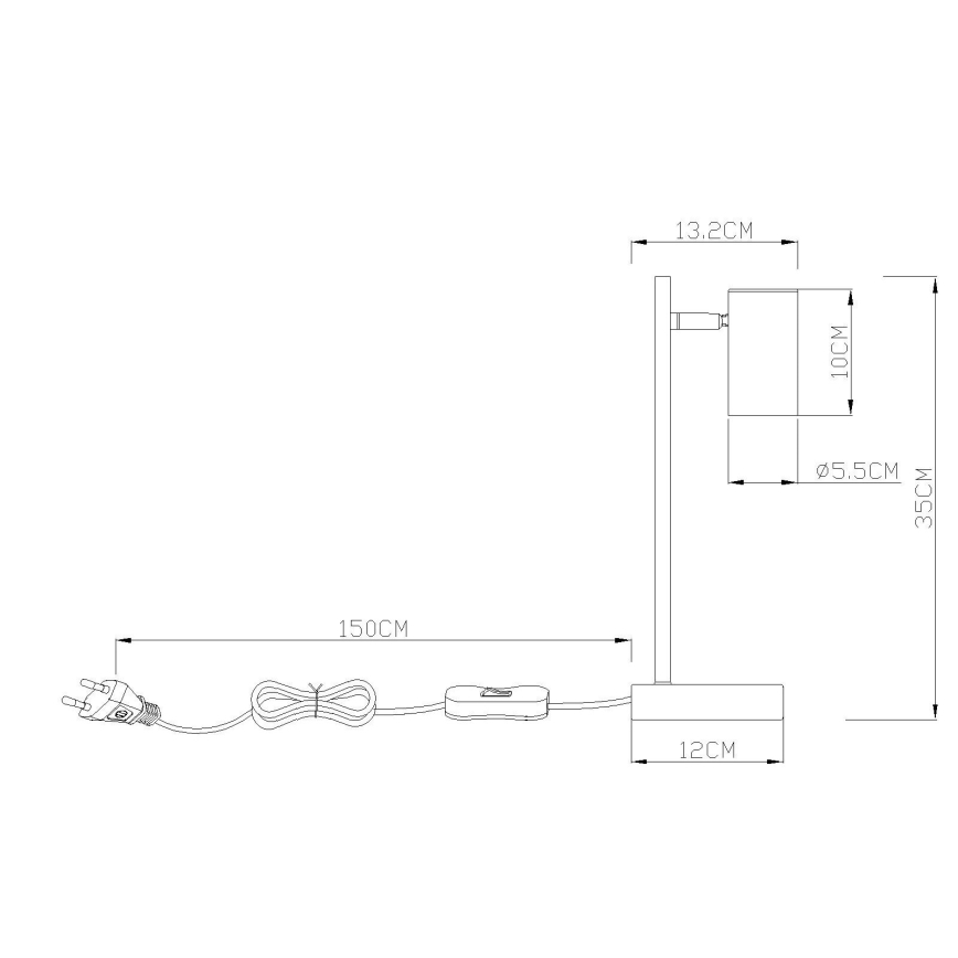 Globo - Bordlampe 1xGU10/5W/230V grå/antracit