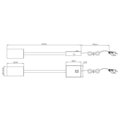 Globo - Fleksibel væglampe 1xGU10/25W/230V sort/mat krom