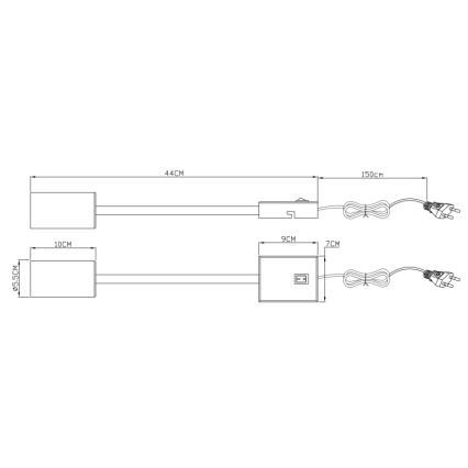 Globo - Fleksibel væglampe 1xGU10/25W/230V sort