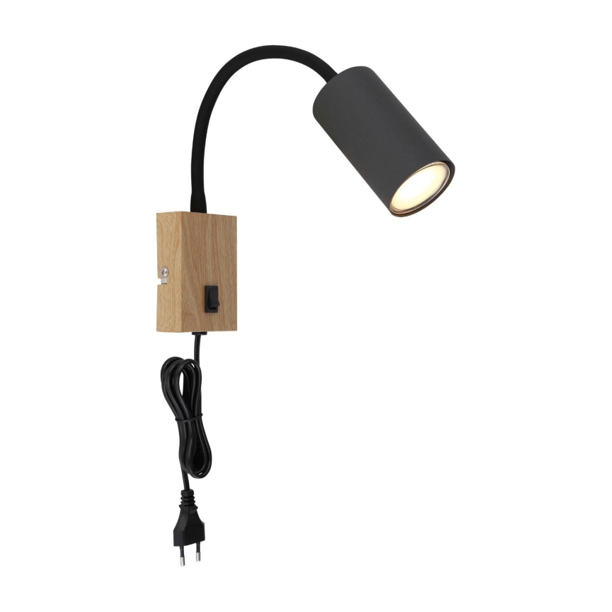 Globo - Fleksibel væglampe 1xGU10/25W/230V grå/brun