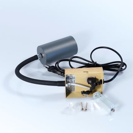 Globo - Fleksibel væglampe 1xGU10/25W/230V grå/brun