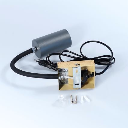 Globo - Fleksibel væglampe 1xGU10/25W/230V grå/brun