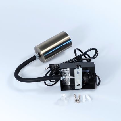 Globo - Fleksibel væglampe 1xGU10/25W/230V sort/messingfarvet