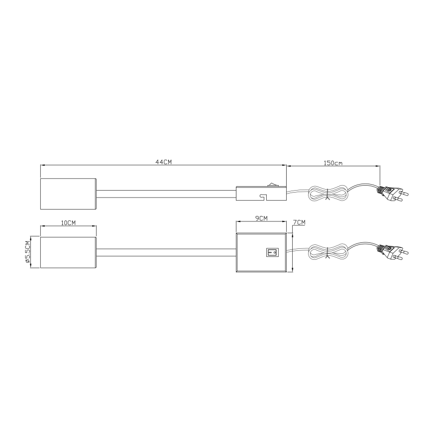 Globo - Fleksibel væglampe 1xGU10/25W/230V sort/messingfarvet