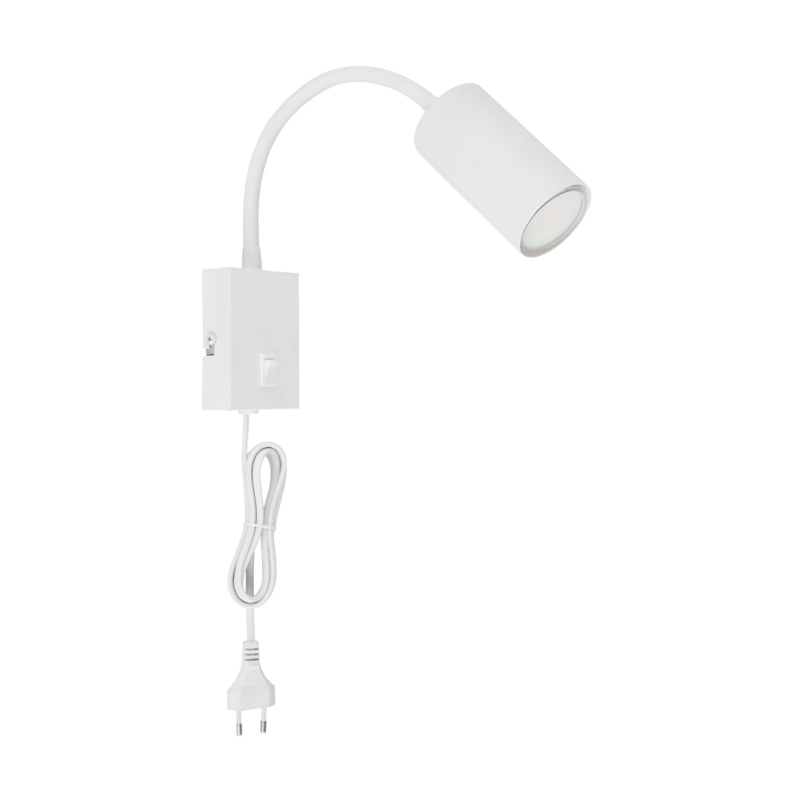 Globo - Fleksibel væglampe 1xGU10/25W/230V hvid