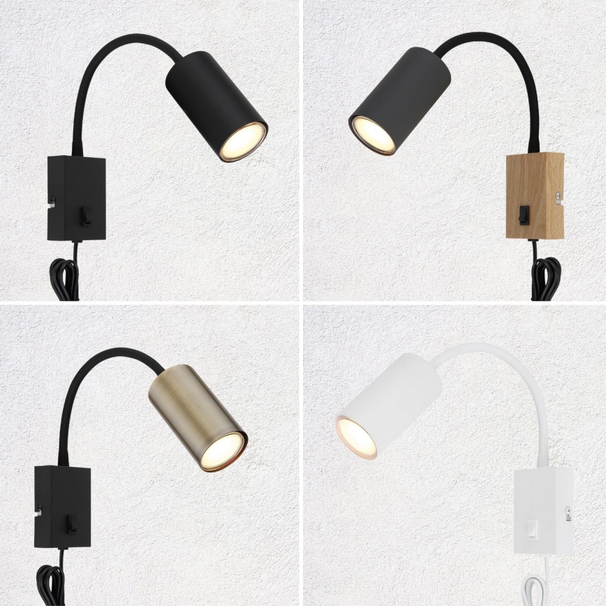 Globo - Fleksibel væglampe 1xGU10/25W/230V hvid