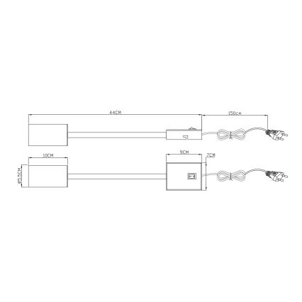 Globo - Fleksibel væglampe 1xGU10/25W/230V hvid