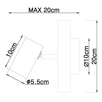 Globo - Vægspot 1xGU10/5W/230V træ/metal