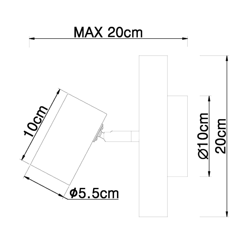Globo - Vægspot 1xGU10/5W/230V træ/metal