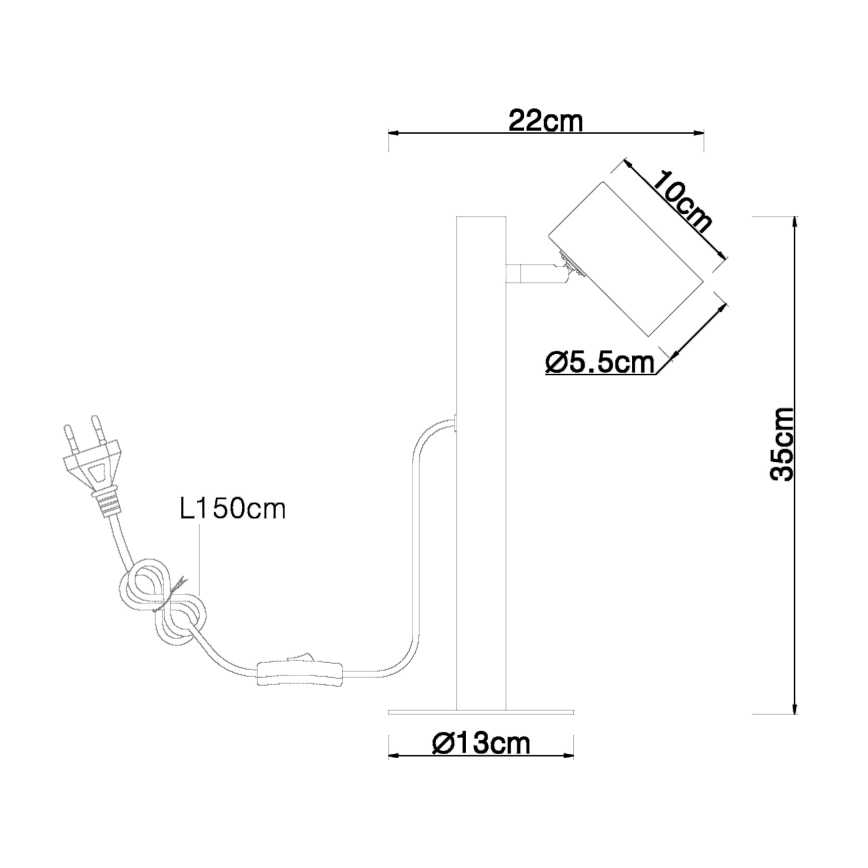 Globo - Bordlampe 1xGU10/5W/230V træ/metal