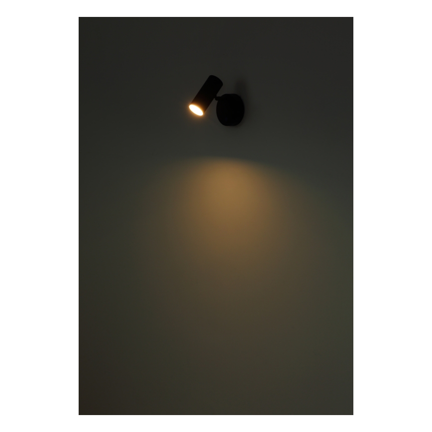 Globo - LED dæmpbar genopladelig vægspotlampe LED/0,4W/3,7V 1800 mAh sort