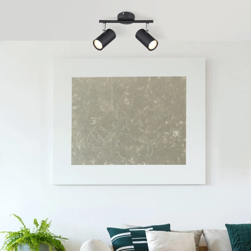 Globo - Spotlampe 2xGU10/25W/230V sort