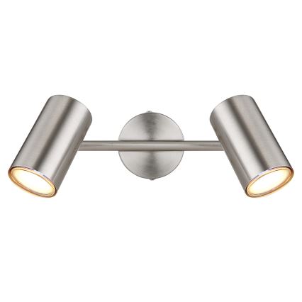 Globo - Spotlampe 2xGU10/25W/230V mat krom