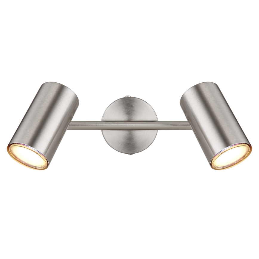 Globo - Spotlampe 2xGU10/25W/230V mat krom