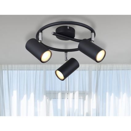 Globo - Spotlampe 3xGU10/25W/230V sort