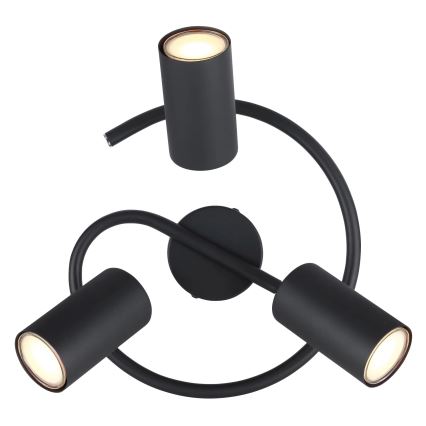 Globo - Spotlampe 3xGU10/25W/230V sort