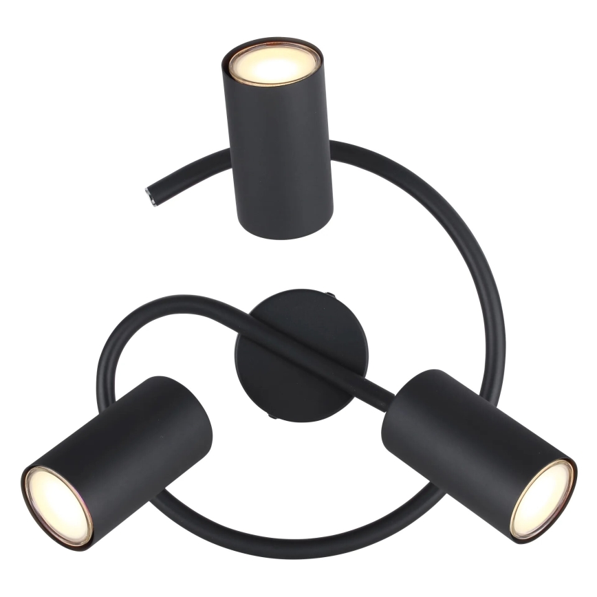 Globo - Spotlampe 3xGU10/25W/230V sort