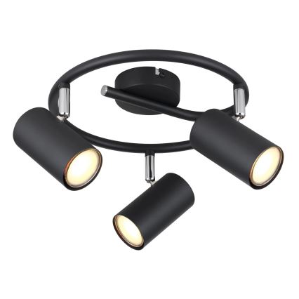Globo - Spotlampe 3xGU10/25W/230V sort