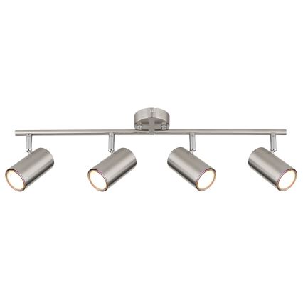 Globo - Spotlampe 4xGU10/25W/230V mat krom
