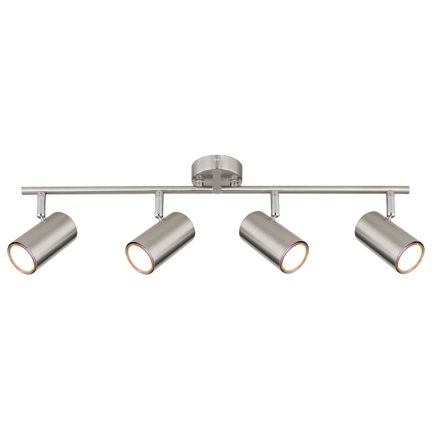 Globo - Spotlampe 4xGU10/25W/230V mat krom