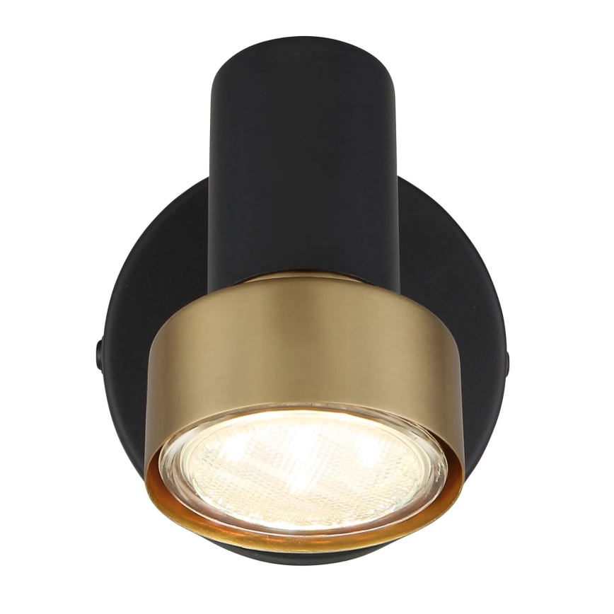 Globo - Vægspot 1xGU10/25W/230V sort/guldfarvet