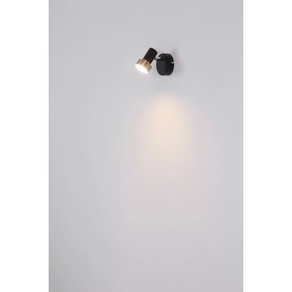 Globo - Vægspot 1xGU10/25W/230V sort/sølvfarvet
