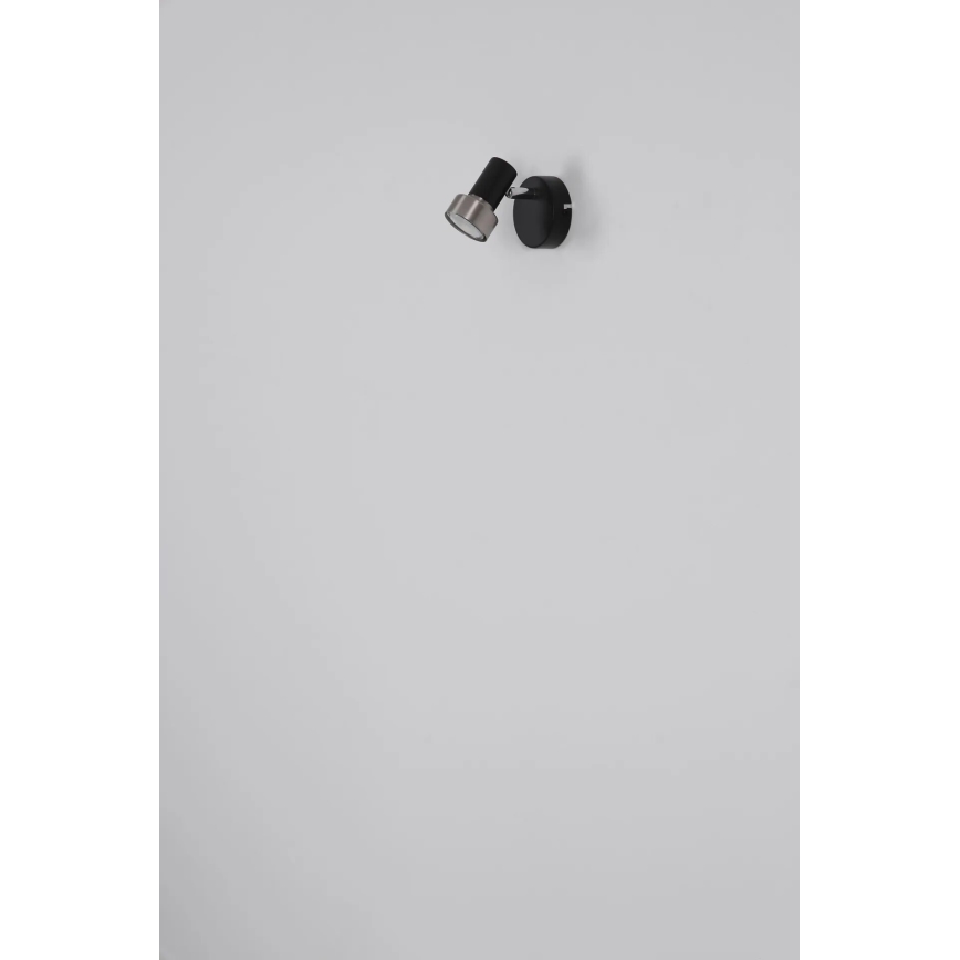 Globo - Vægspot 1xGU10/25W/230V sort/sølvfarvet