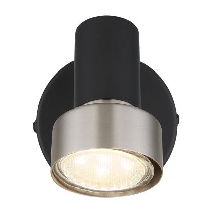 Globo - Vægspot 1xGU10/25W/230V sort/sølvfarvet