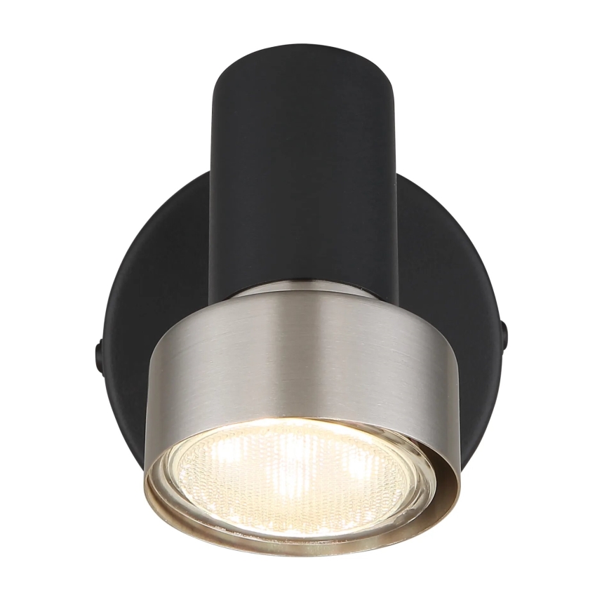 Globo - Vægspot 1xGU10/25W/230V sort/sølvfarvet