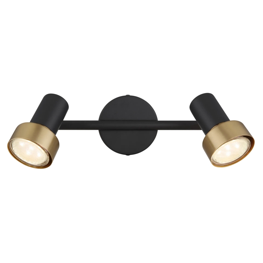 Globo - Spotlampe  2xGU10/25W/230V sort/guldfarvet