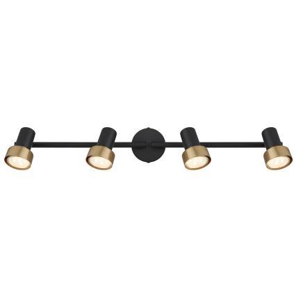 Globo - Spotlampe  4xGU10/25W/230V sort/guldfarvet