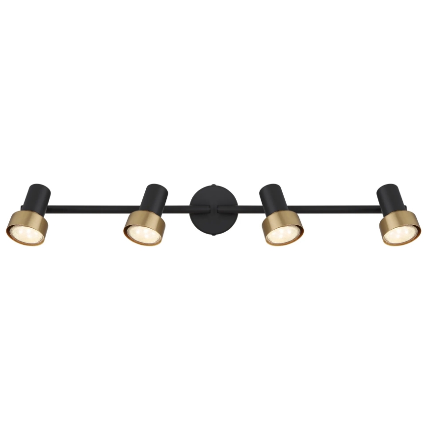 Globo - Spotlampe  4xGU10/25W/230V sort/guldfarvet