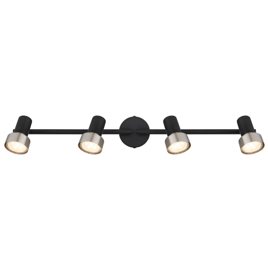 Globo - Spotlampe  4xGU10/25W/230V sort/sølvfarvet