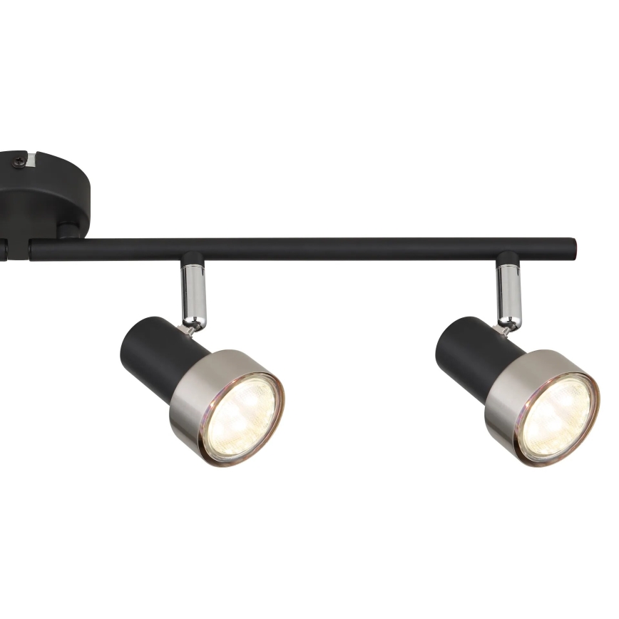 Globo - Spotlampe  4xGU10/25W/230V sort/sølvfarvet