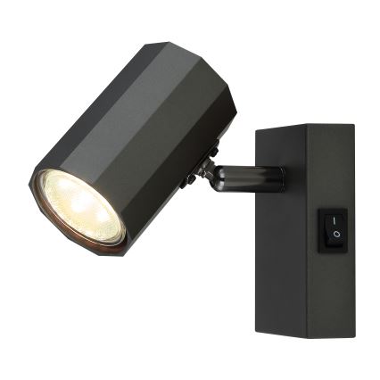 Globo - Vægspot 1xGU10/25W/230V sort