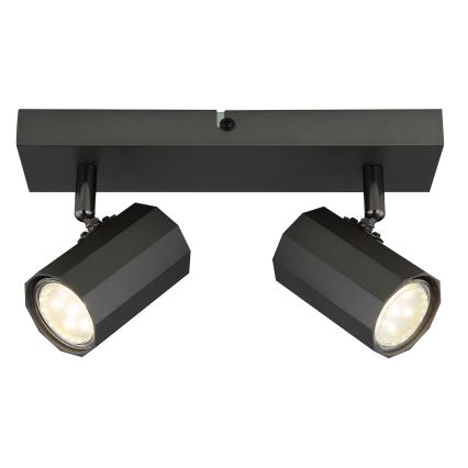 Globo - Spotlampe 2xGU10/25W/230V sort