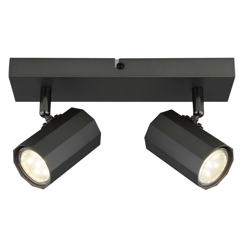 Globo - Spotlampe 2xGU10/25W/230V sort