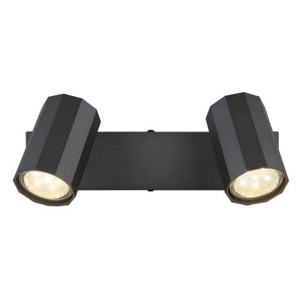 Globo - Spotlampe 2xGU10/25W/230V sort