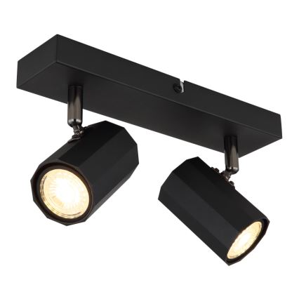 Globo - Spotlampe 2xGU10/25W/230V sort