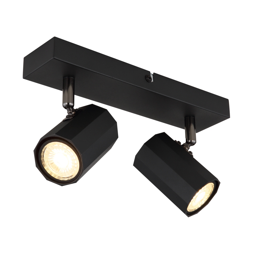 Globo - Spotlampe 2xGU10/25W/230V sort