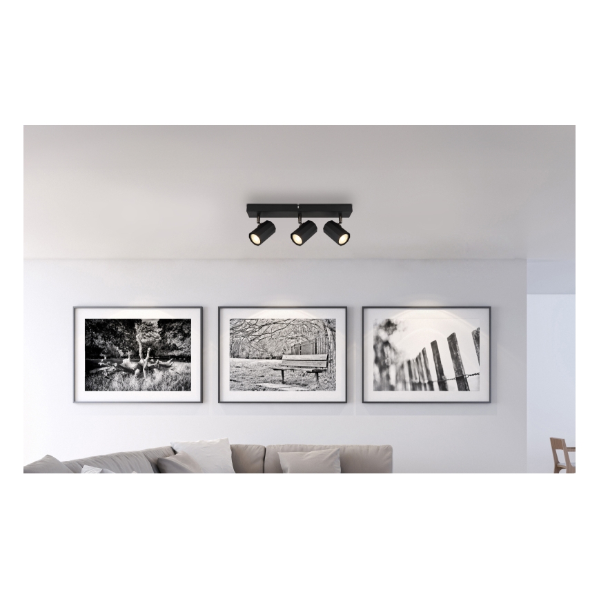 Globo - Spotlampe 3xGU10/25W/230V sort