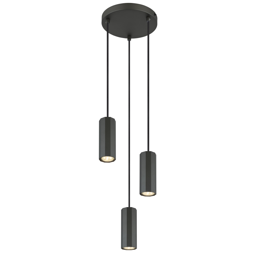 Globo - Pendel 3xGU10/25W/230V sort