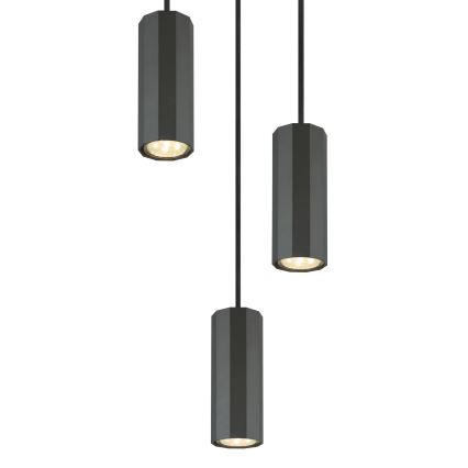 Globo - Pendel 3xGU10/25W/230V sort