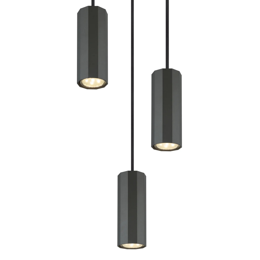 Globo - Pendel 3xGU10/25W/230V sort
