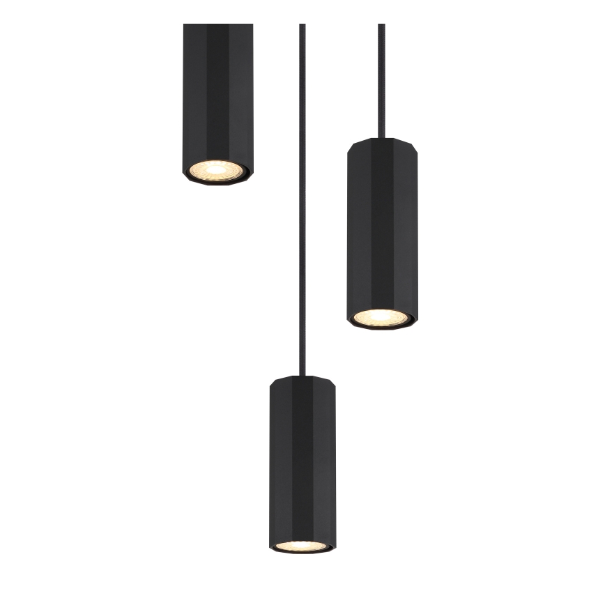 Globo - Pendel 3xGU10/25W/230V sort